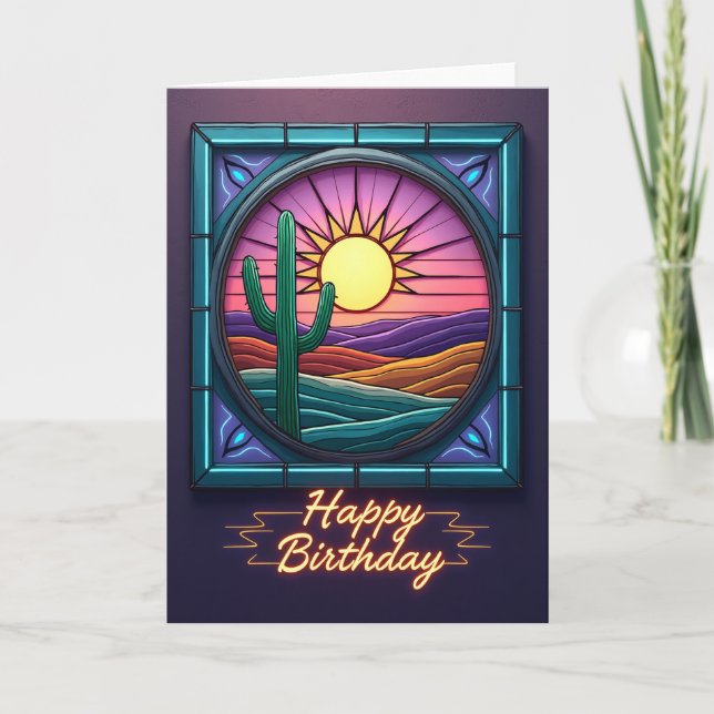 Carte d'art désertique joyeuse (Devant)