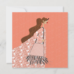 Carte d'art d'illustration de look boho d'été indi