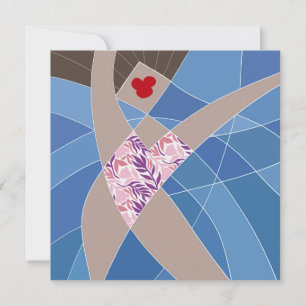 Carte d'art d'illustration de mode de maillot de b