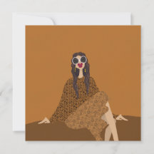 Carte d'art d'illustration de mode minimal élégant