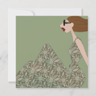 Carte d'art d'illustration de mode pour profiter d