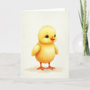 Carte d'art d'oiseau mignon et duveteux