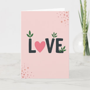 Carte d'art du cœur de rose d'amour