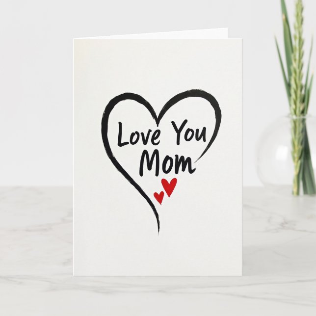 Carte d'art du cœur pour maman (Devant)