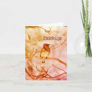 Carte d'art du Merci polonais Dziekuje