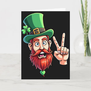Carte d'art du sourire du chanceux lutin