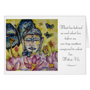 Carte d'art Emerson Quote Bouddha Watercolor
