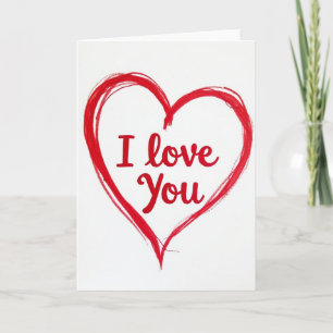 Carte d'art en forme de cœur 'Je t'aime'