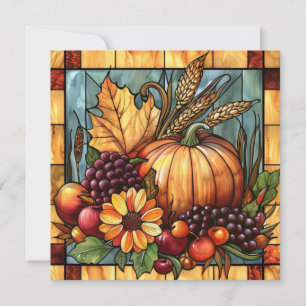 Carte d'art en verre d'automne