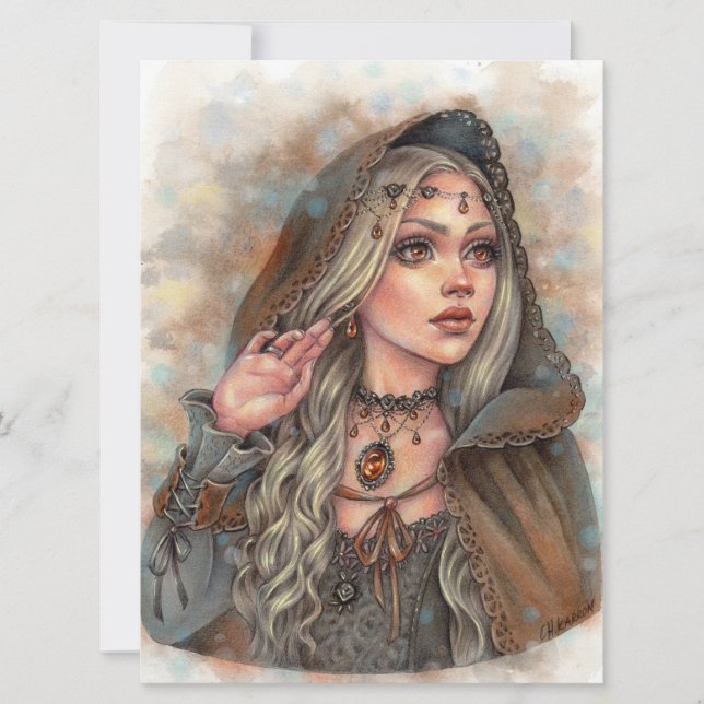 Carte d'art Fae Enchantress Amber Imaginaire (Devant)
