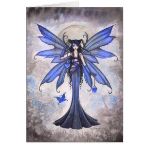 Carte d'Art Fairy Bleu par Molly Harrison