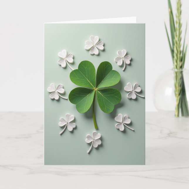 Carte d'art fine Lucky Clover (Devant)