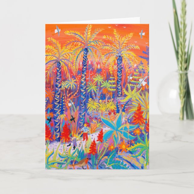 Carte d'art : Flânant sous un coucher du soleil (Devant)