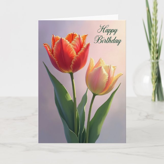 Carte d'art Fleur de naissance (Devant)