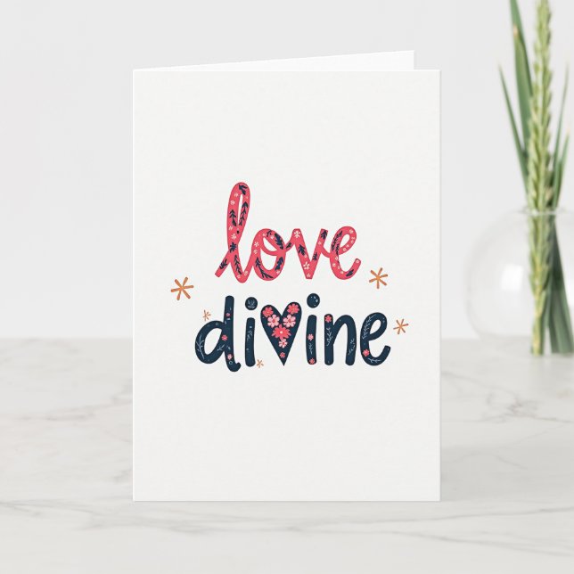 Carte d'art floral Amour Divin (Devant)