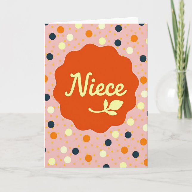 Carte d'art floral de la nièce (Devant)
