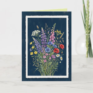 Carte d'art floral élégant
