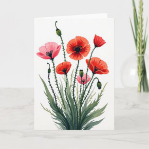 Carte d'art floral en faux feuillage