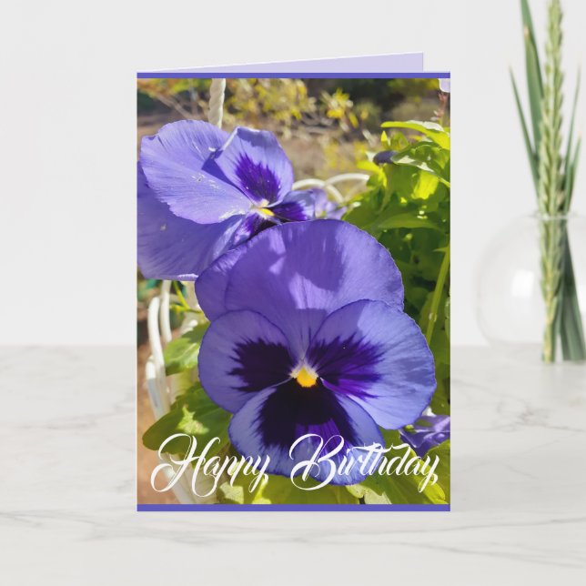 Carte d'art floral Pansy (Devant)