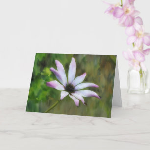 Carte d'art floral pourpre Cosmos carte de vœux fl