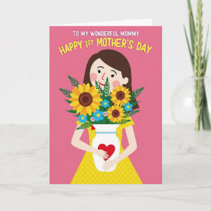 Carte d'art floral Radiant Mother