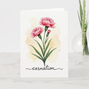 Carte d'art floral rayée