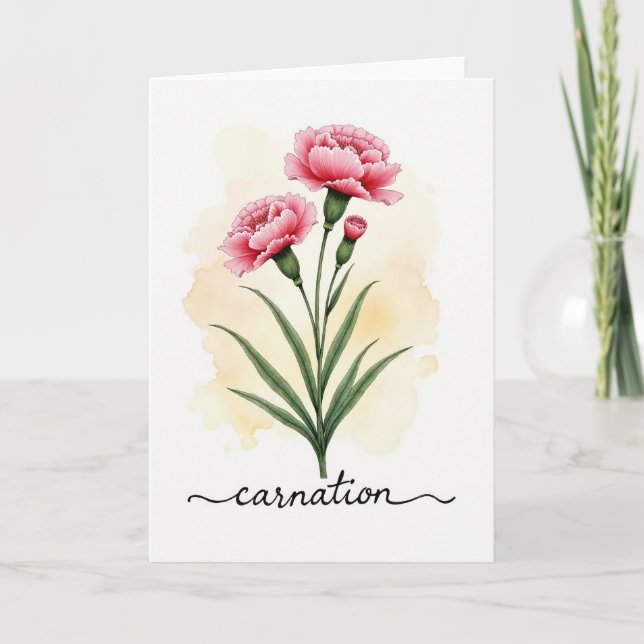 Carte d'art floral rayée (Devant)