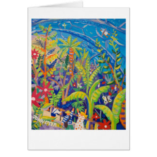 Carte d'art : Forêt tropicale. Projet d'Éden