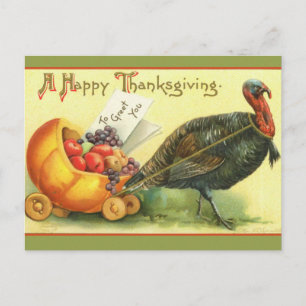 Carte d'art Giant Turquie Vintage Thanksgiving