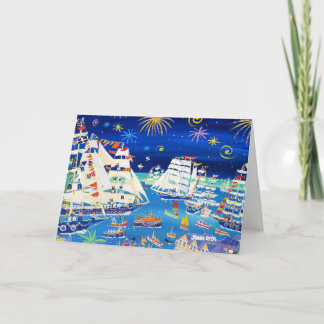 Carte d'art : Grands navires et petits navires 201