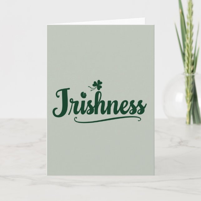 Carte d'art graphique de la fierté irlandaise (Devant)