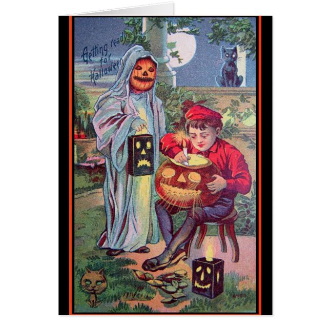 Carte d'art Halloween vintage (Devant)