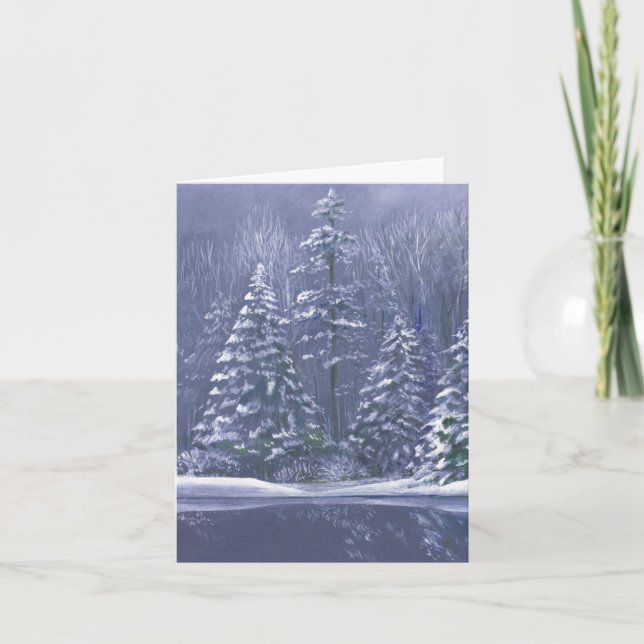 Carte d'art "Hiver Arbres" (Devant)
