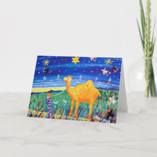 Carte d'art : Humpy Cornish Camel Christmas Card