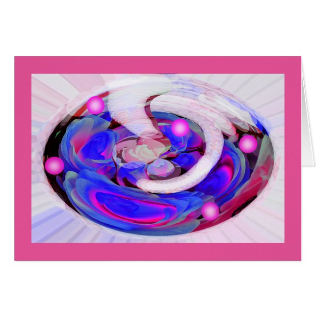 Carte d'art imaginaire floral (Devant horizontal)