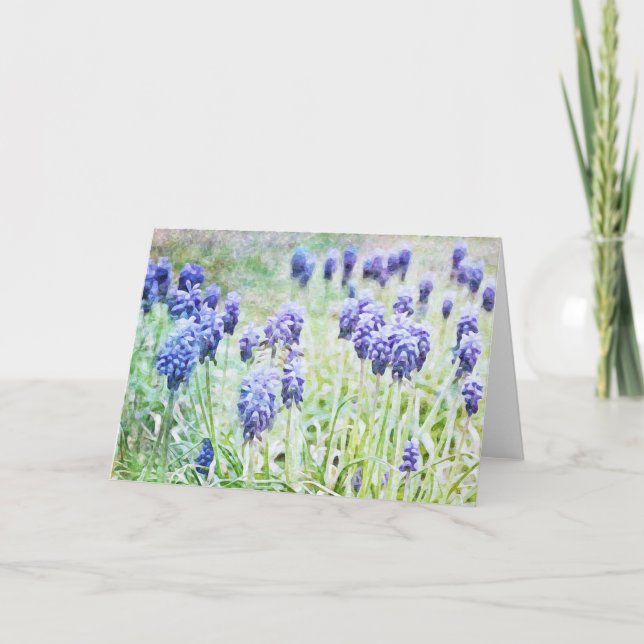 Carte d'art impressionniste Artsy Hyacinth Flowers (Devant)