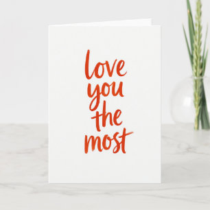 Carte d'art « Je t'aime le plus »