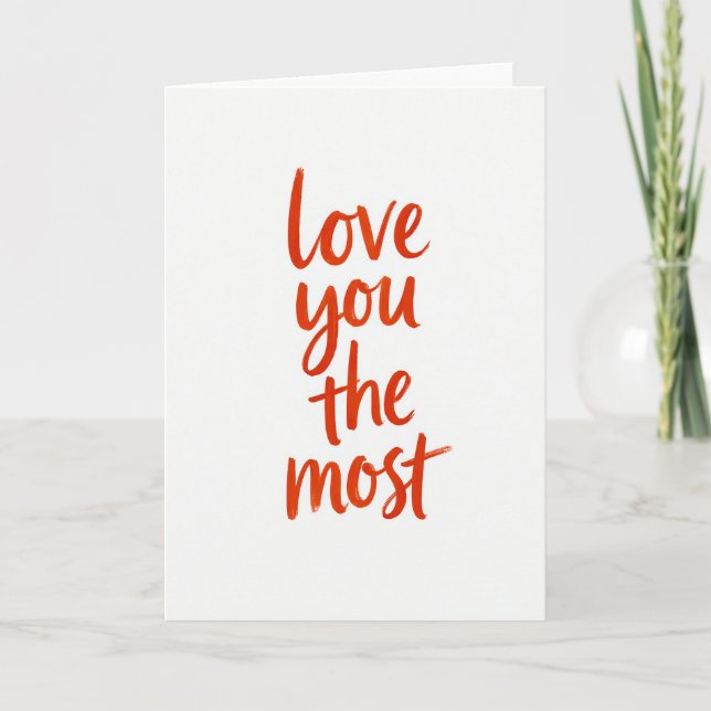 Carte d'art « Je t'aime le plus » (Devant)