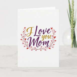 Carte d'art Je t'aime Maman