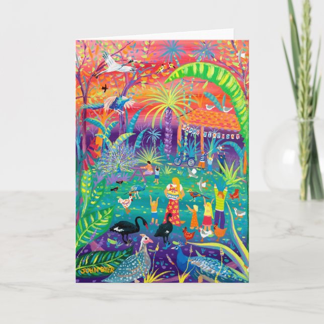 Carte d'art John Dyer Joyeux anniversaire au zoo (Devant)