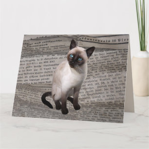 CARTE D'ART JOURNAL DE JOURNAL CAT LOVE SIAMESE
