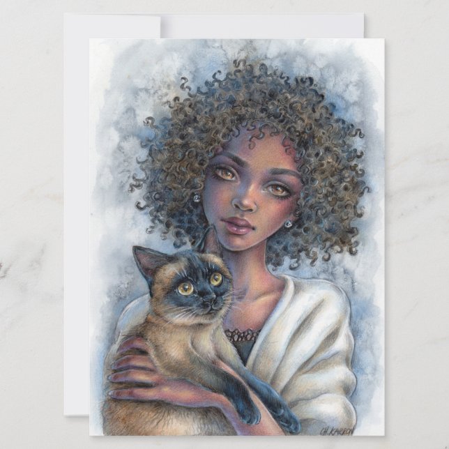Carte d'art Kitty Cuddles (Devant)
