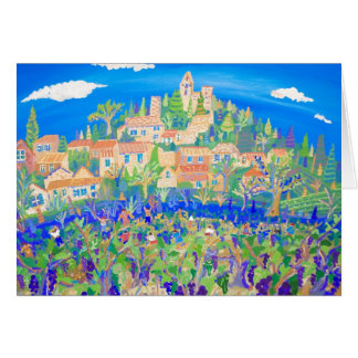 Carte d'art : La récolte de raisin, Rasteau,