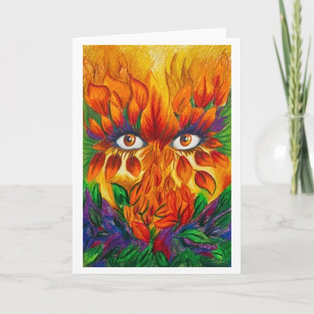 Carte d'art : "Le temps nous regarde : Automne" (Devant)