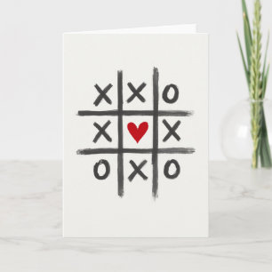 Carte d'art Love Wins Tic Tac Toe