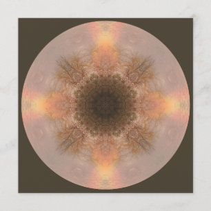 Carte d'art Mandala Arborescence Arc-en-ciel
