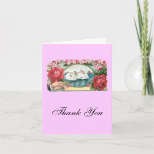 Carte d'art Merci et Rose