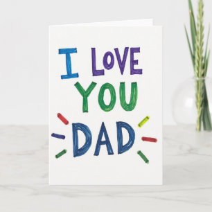 Carte d'art mignonne 'Je t'aime papa'
