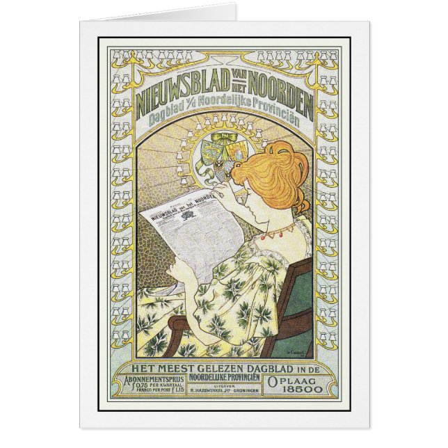 Carte d'art : Mucha : Publicité Vintage Art : Dutc (Devant)