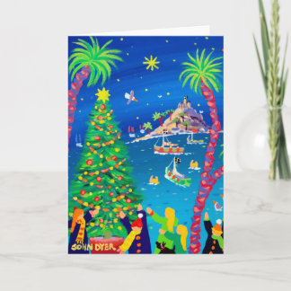 Carte d'art : Noël de baie de bâtis